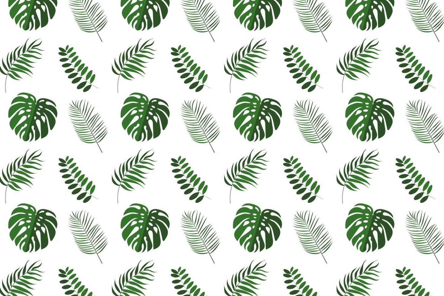 Tropical leaves summer seamless pattern background design vector