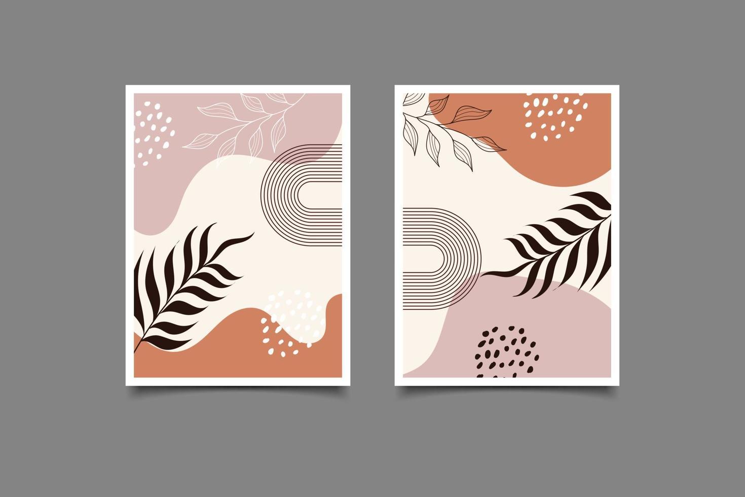hand draw modern abstract shapes cover collection vector