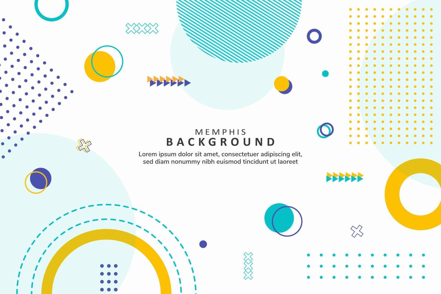 Abstract memphis geometric color background design vector