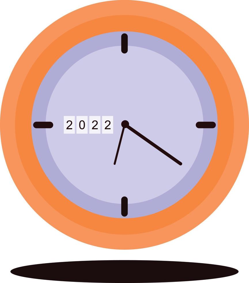 ilustración vectorial del icono del reloj con color naranja vector