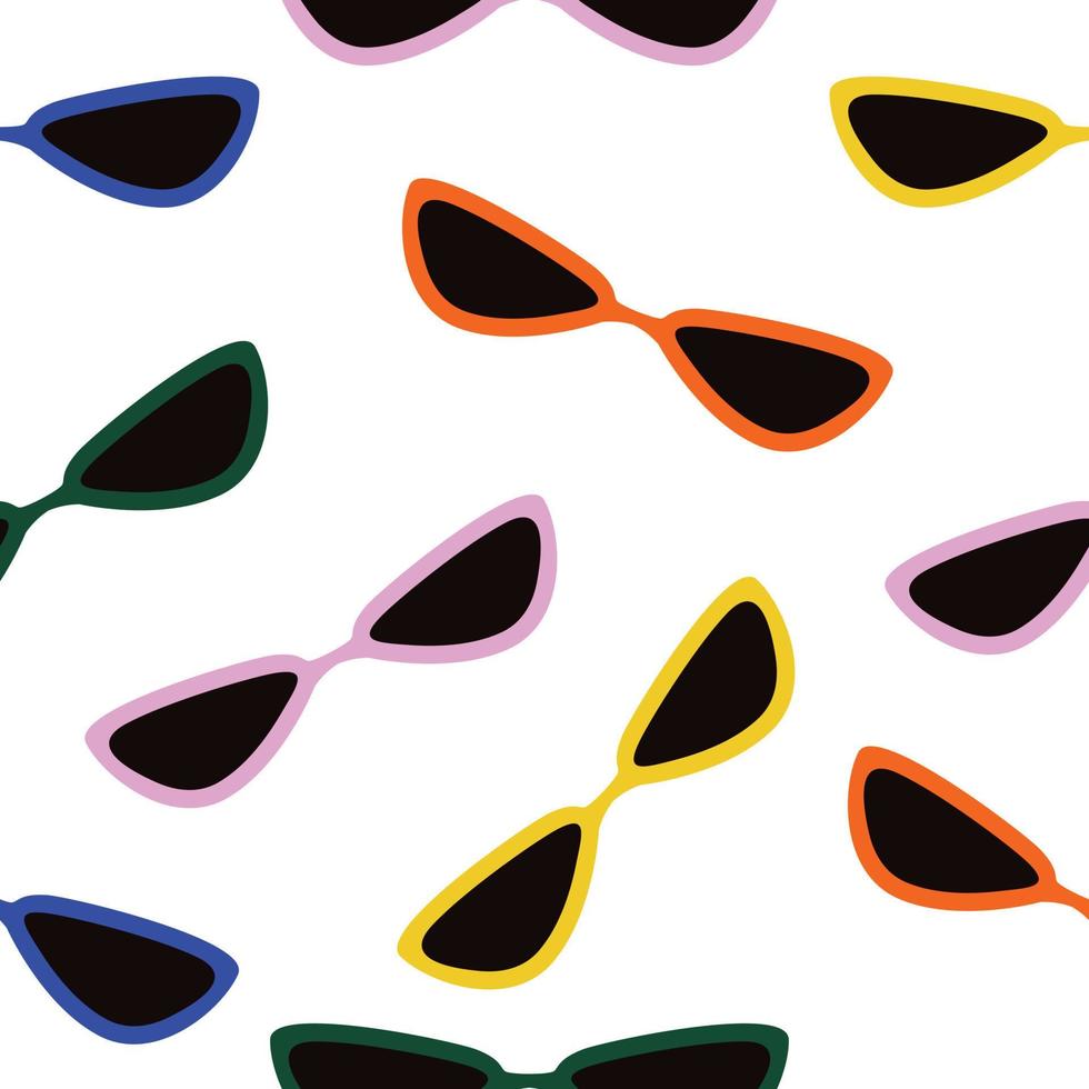 ilustración vectorial del patrón de gafas con varios colores vector