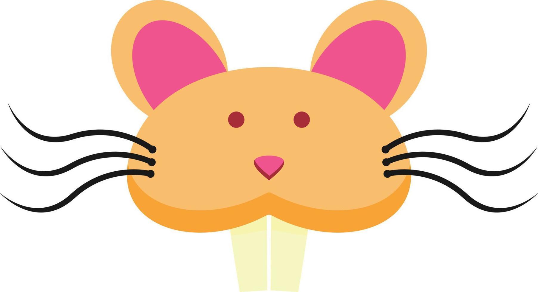 mouse head cartoon illustration vector