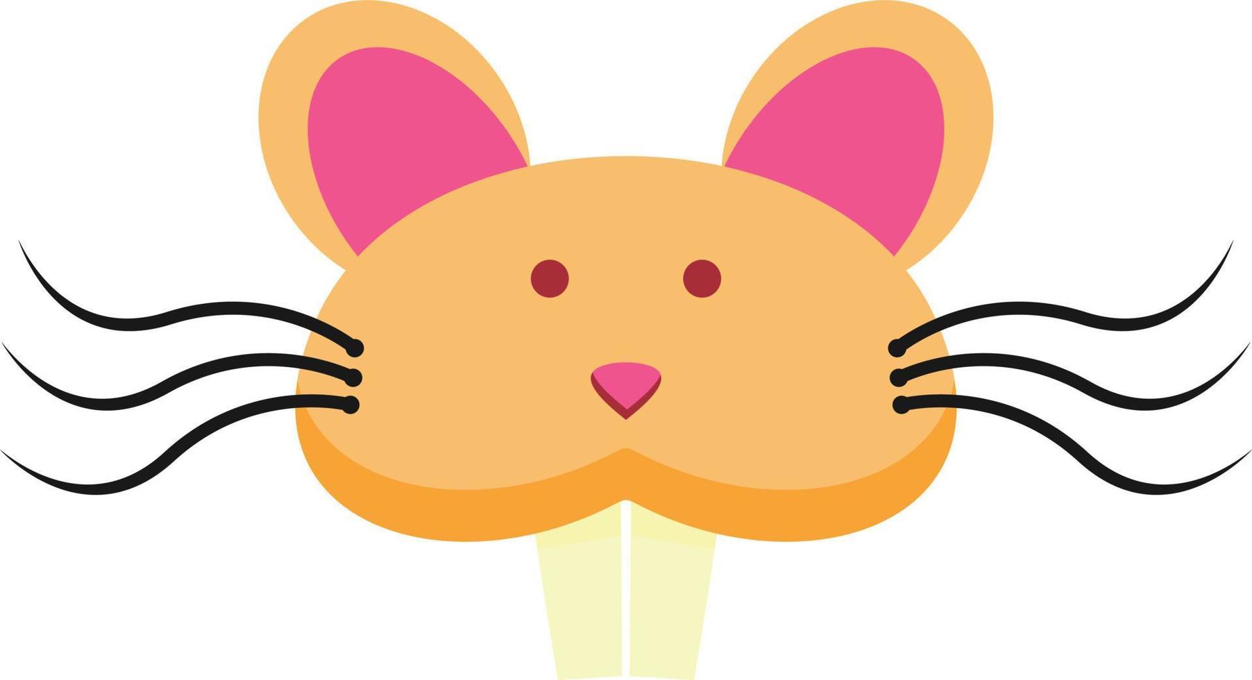 mouse head cartoon illustration vector