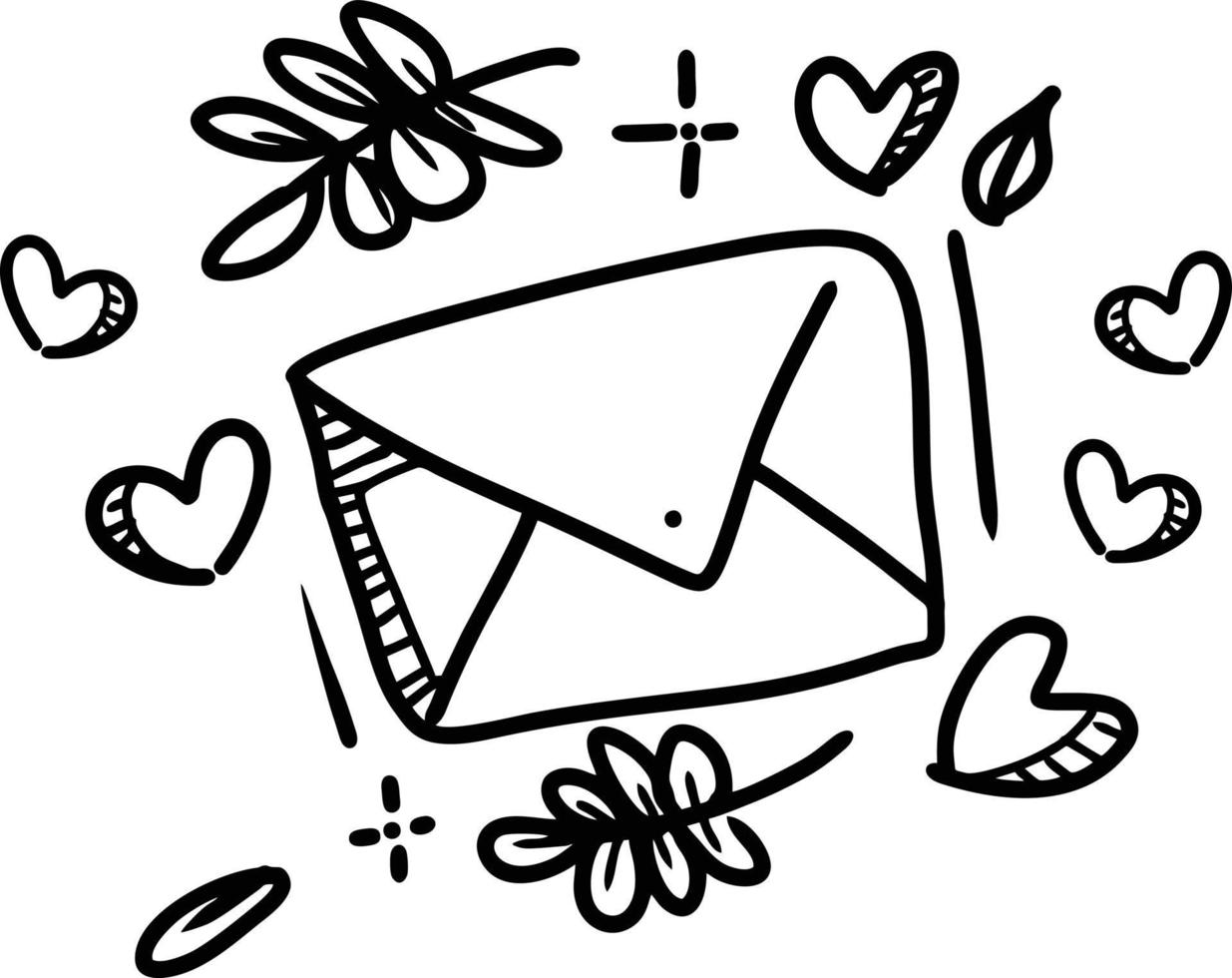 letter doodle style illustration vector