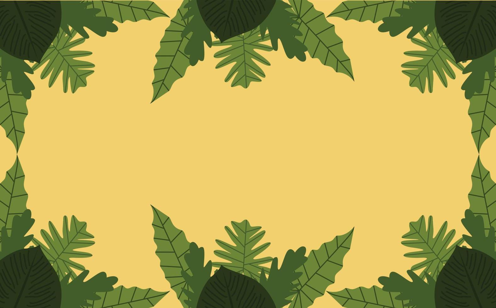 vector illustration of leaf background with blank space,