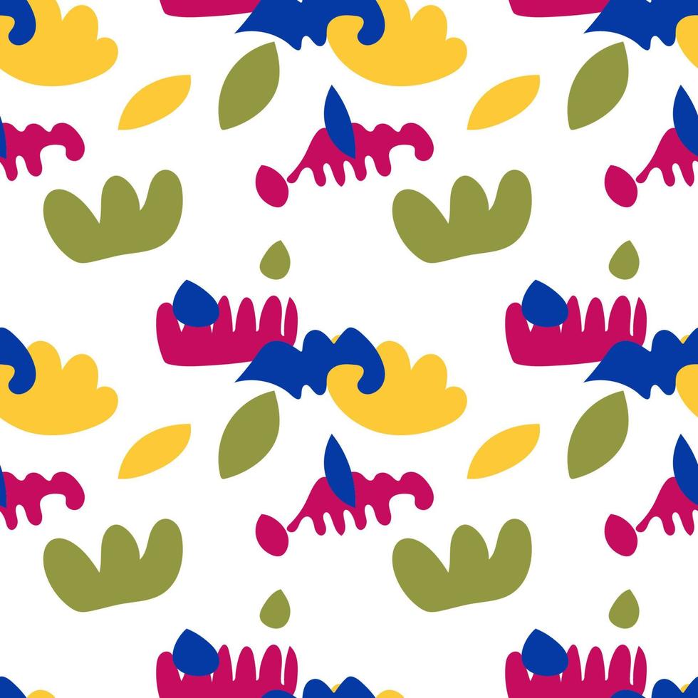 Abstract seamless pattern with different shapes. Background. vector