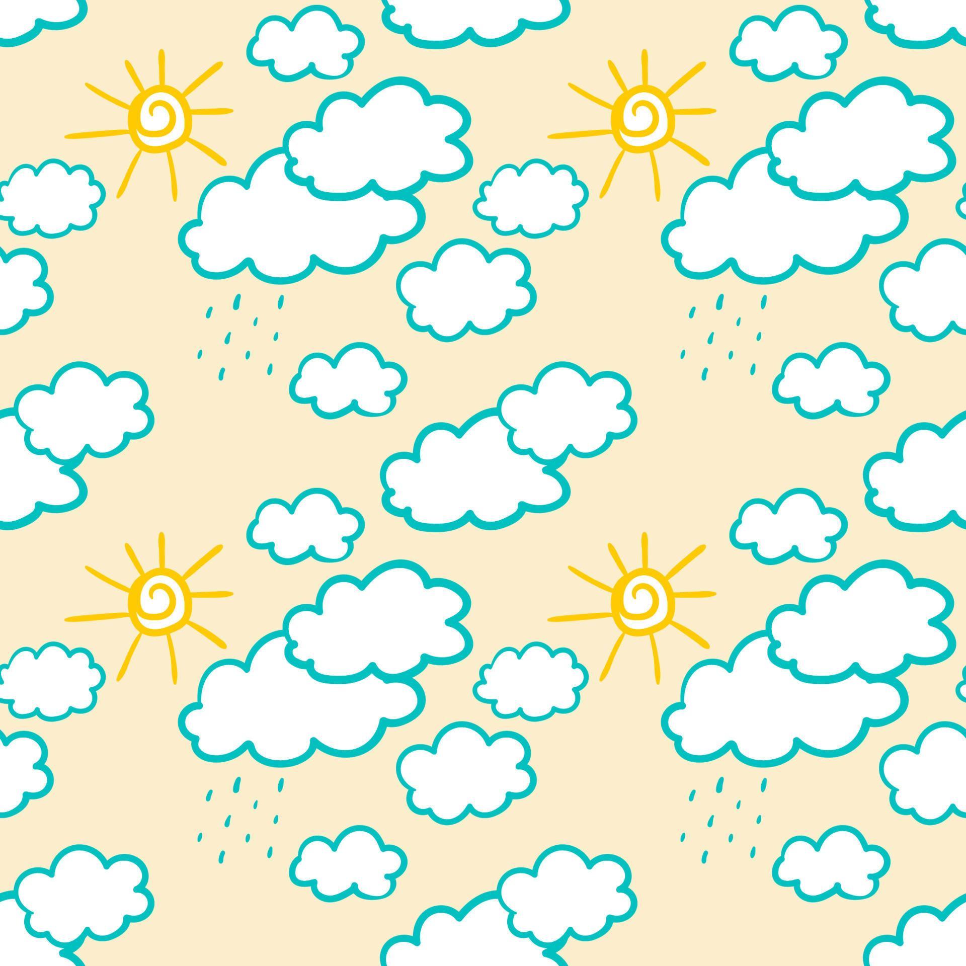 Seamless pattern with clouds, sky pattern. 6874005 Vector Art at Vecteezy