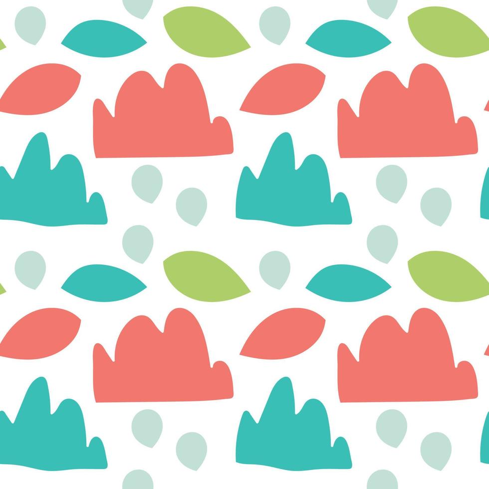 Abstract seamless pattern with different shapes. Background. vector