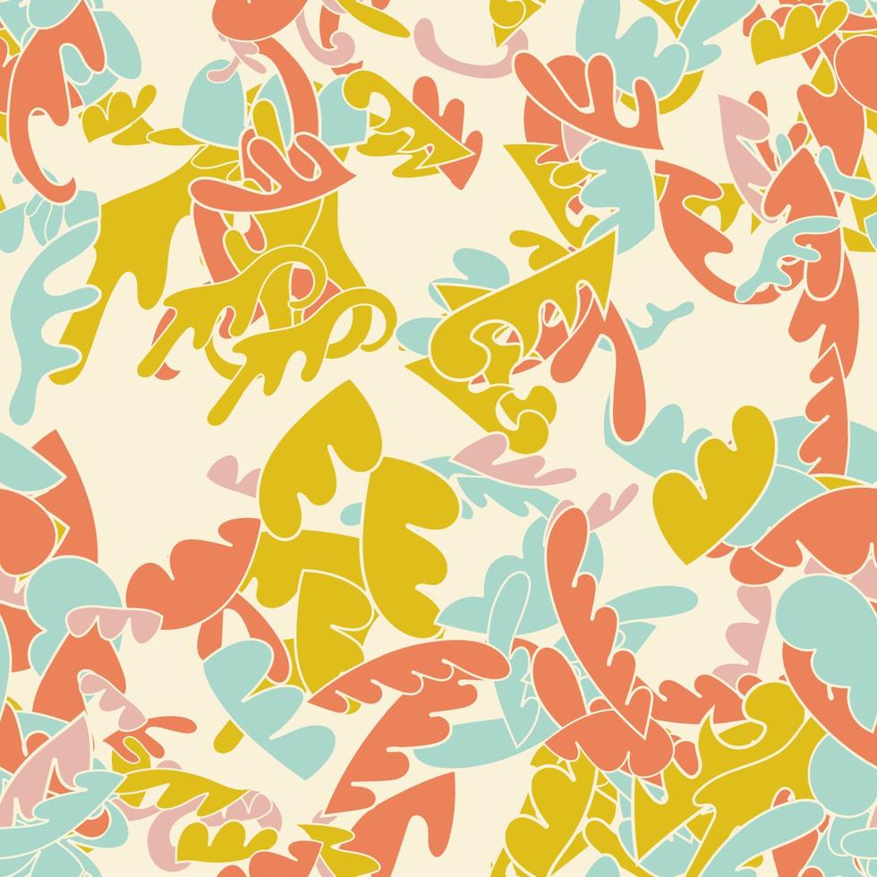 seamless patternaAbstract seamless pattern with unusual  shapes. Flourish background. vector