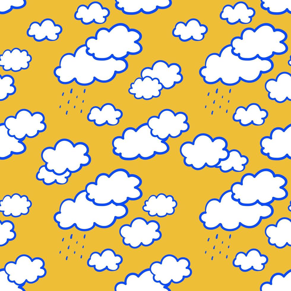 Seamless pattern with clouds, sky pattern. vector