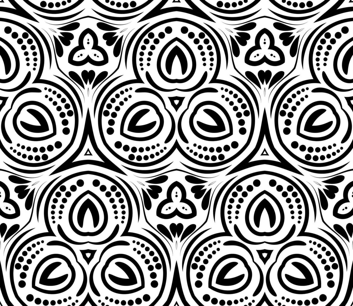 Abstract curly shapes seamless pattern. Swirl background. Ornamental backdrop. Cover, card. vector