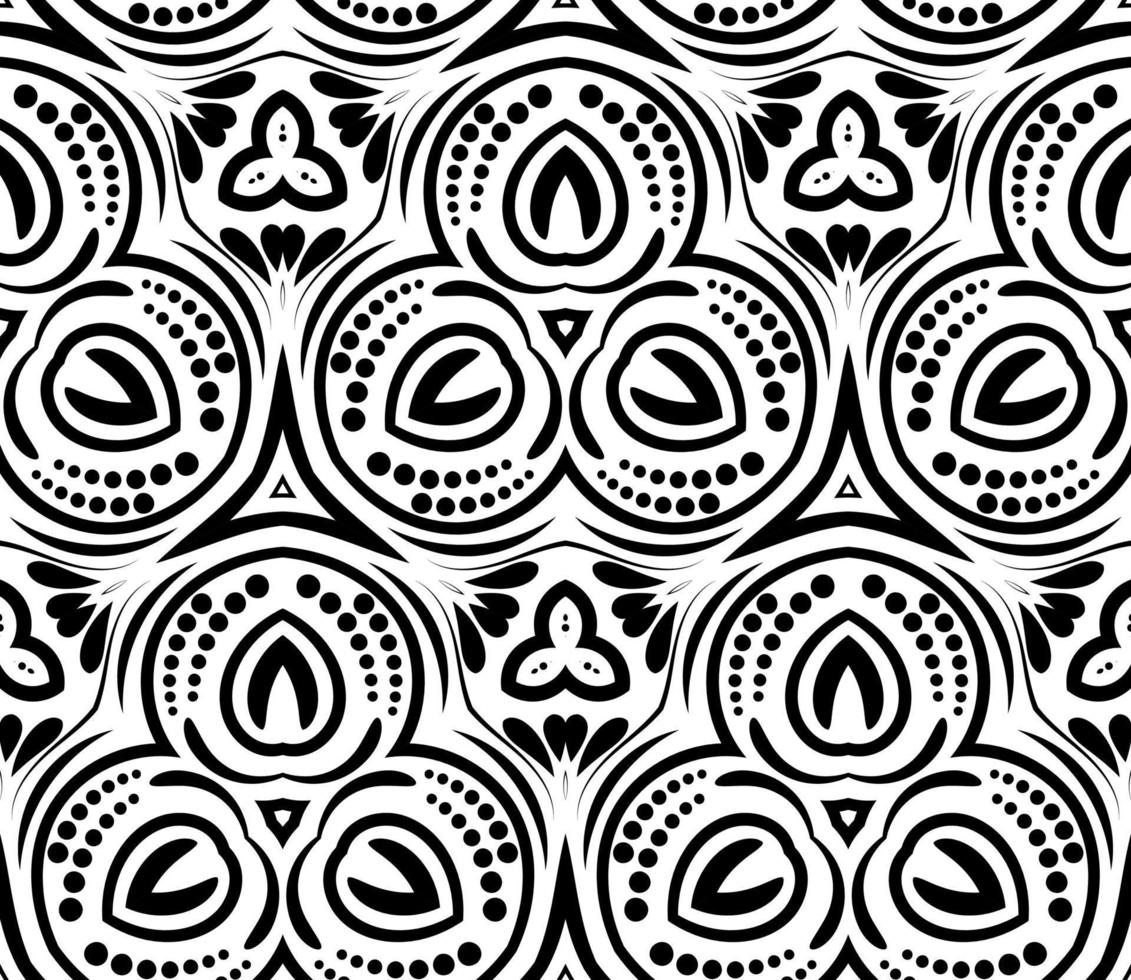 Abstract curly shapes seamless pattern. Swirl background. Ornamental backdrop. Cover, card. vector