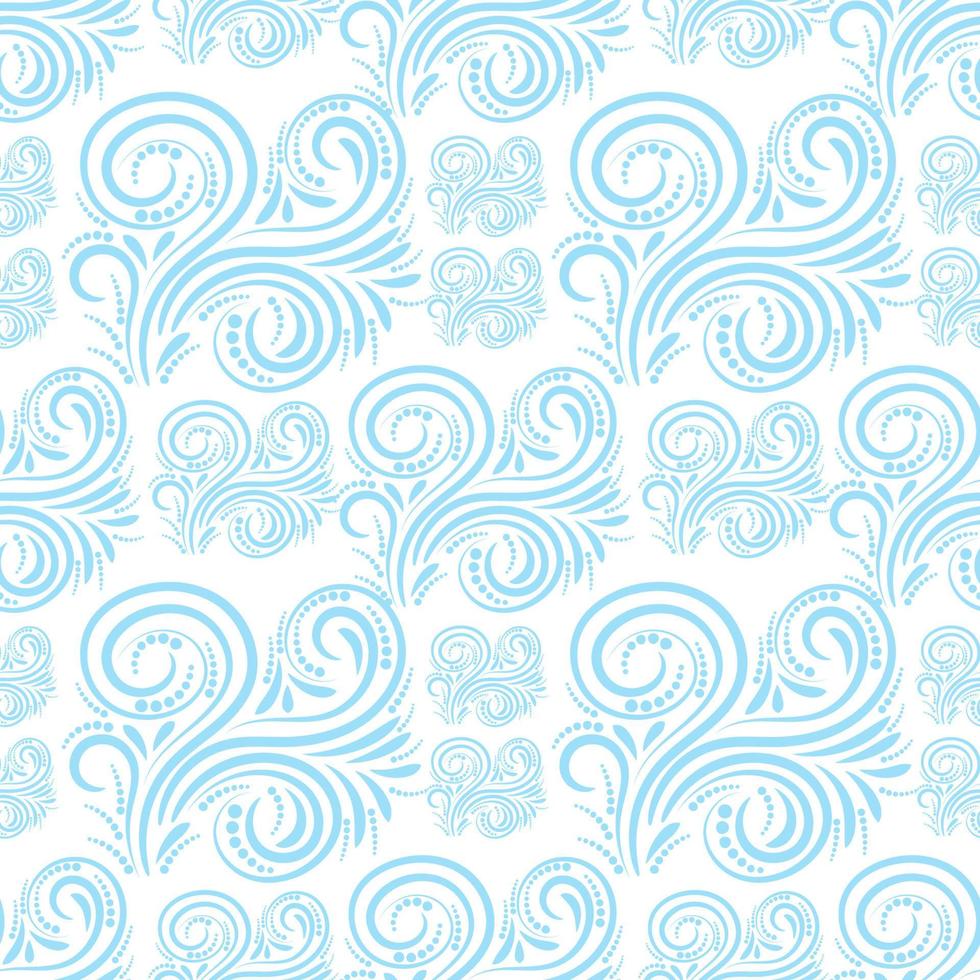 patrón sin costuras rizado lineal abstracto. remolino de fondo. damasco. papel de regalo infinito. vector