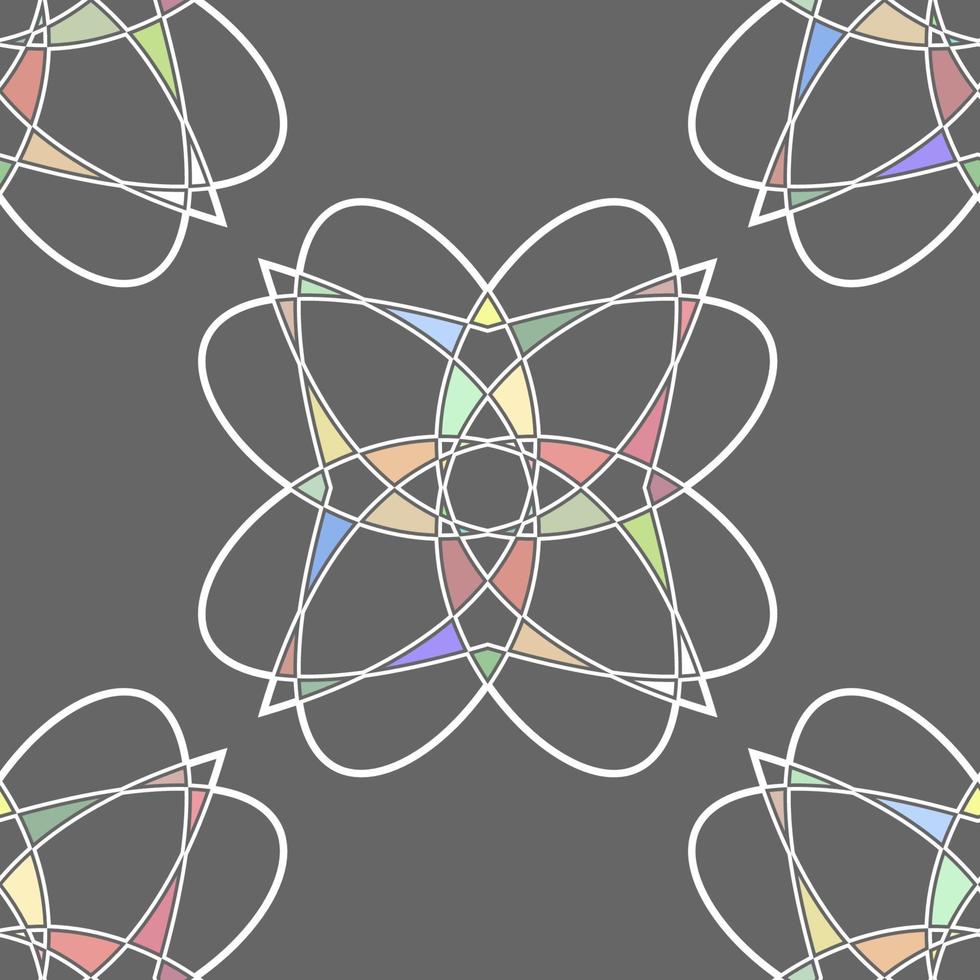 fondo abstracto sin fisuras. patrón abstracto con flores. flores de espirógrafo vector