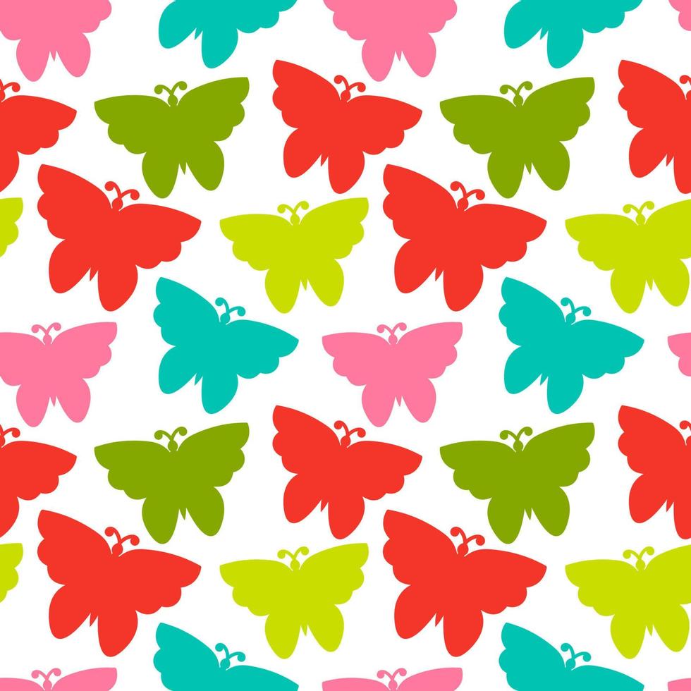 Colorful seamless pattern with butterfly. Wrapping paper, background. vector