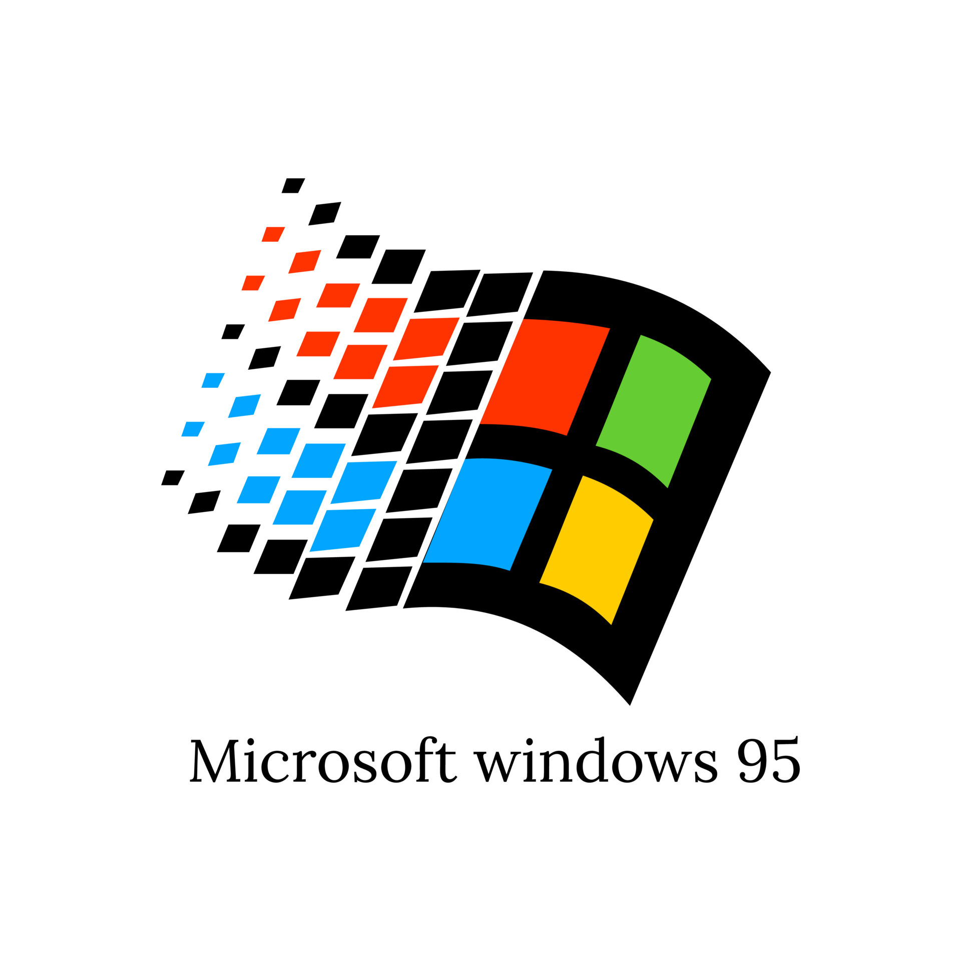 Microsoft windows 95 logo vector 6874230 Vector Art at Vecteezy