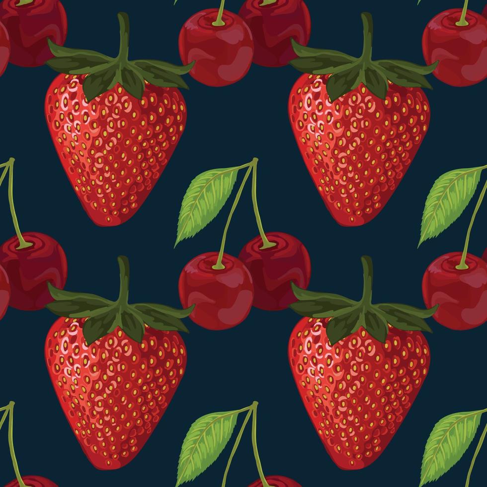fresh hand draw fruits seamless background pattern design vector