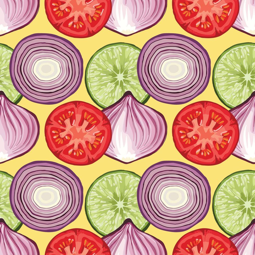 fresh fruits and vegetable for paper wrapping vector