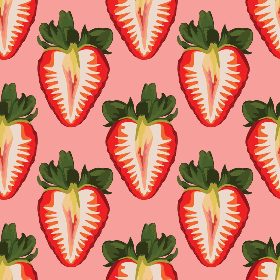 cute fresh drawing fruits background pattern design vector