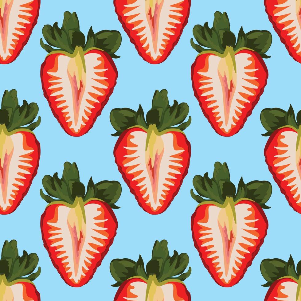 cute fresh drawing fruits seamless background pattern vector