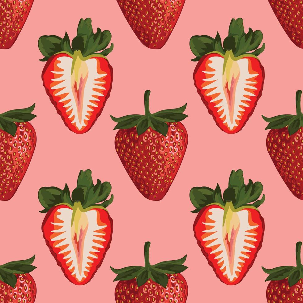 cute fresh fruits seamless background pattern design vector