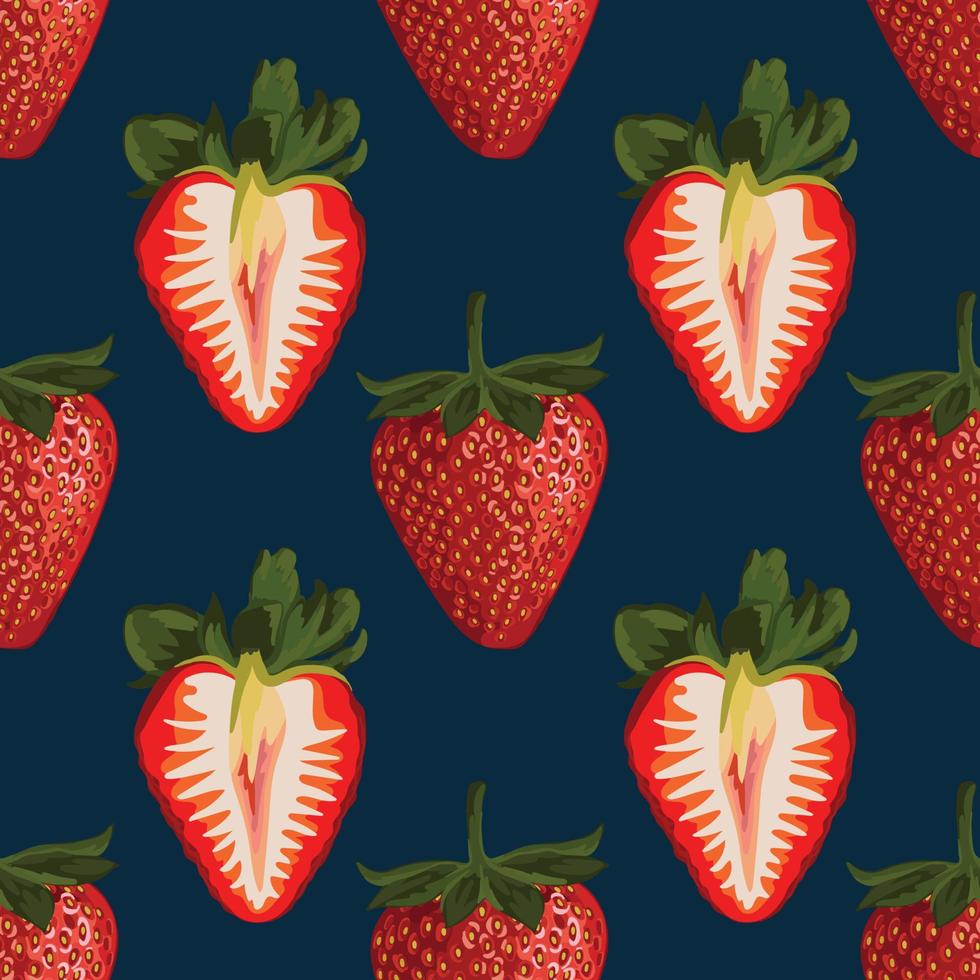 cute fresh drawing fruits seamless background pattern design vector