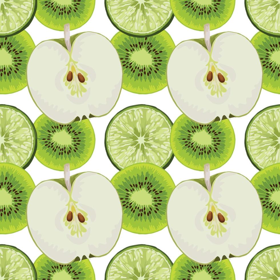 fresh hand draw fruits background pattern design vector