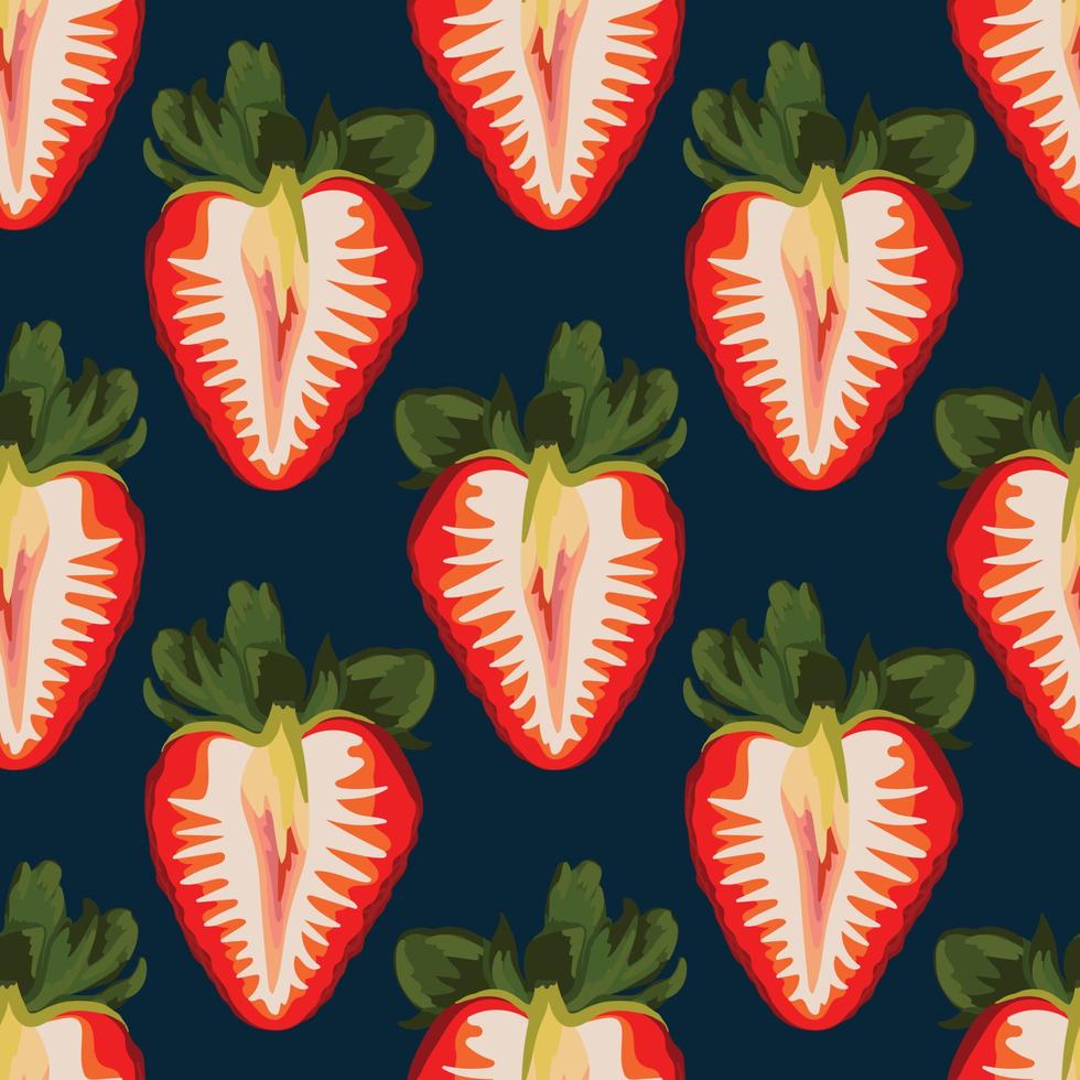 hand draw sweet and fresh fruits drawing seamless background pattern vector