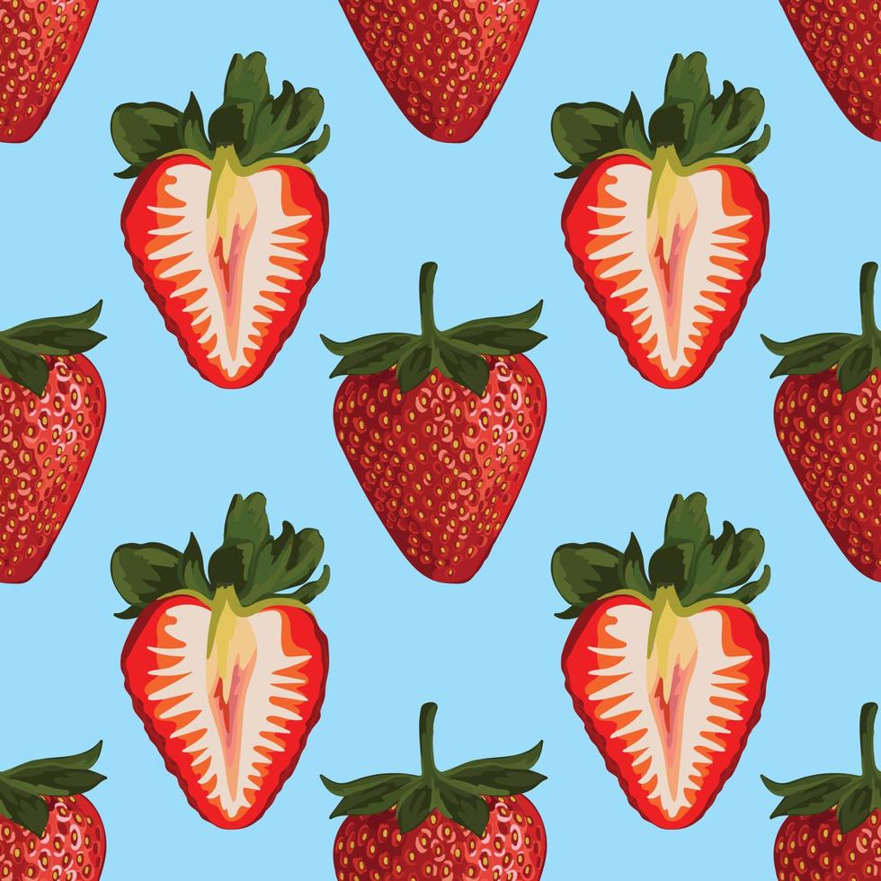 hand draw cute fresh drawing fruits background pattern design vector