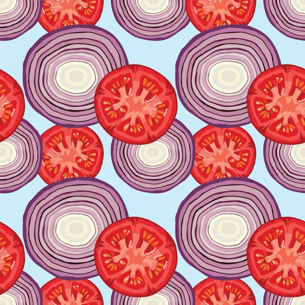 hand draw vegetarain seamless background pattern vector
