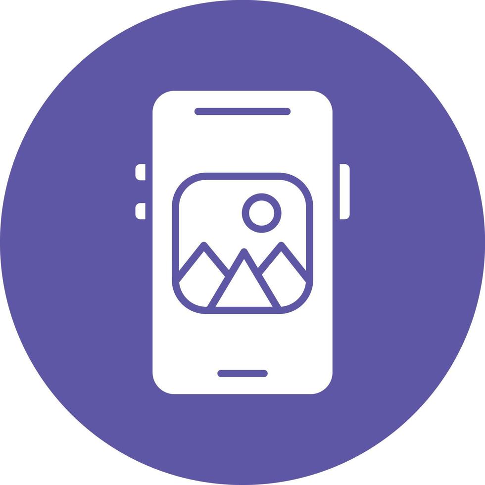 Mobile Image Icon Style vector