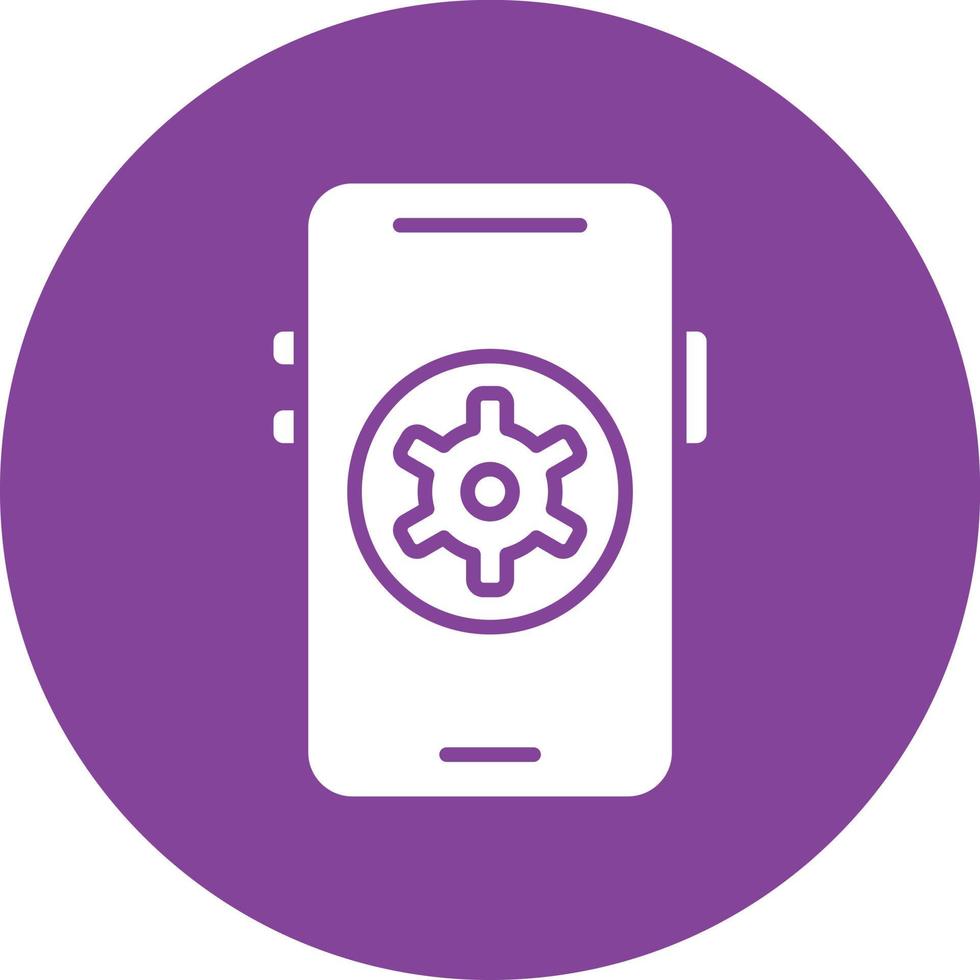 Mobile Settings Icon Style vector