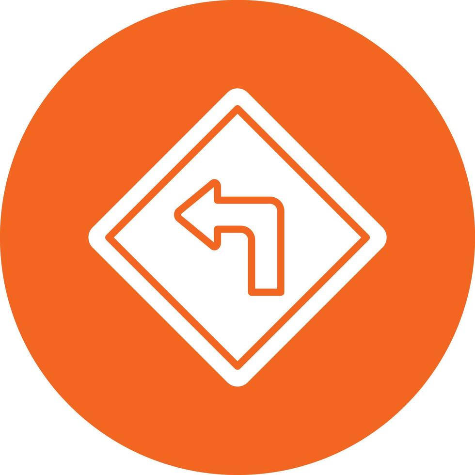 Turn Left Icon Style vector