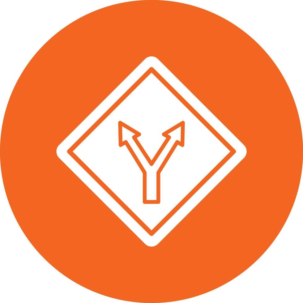 Y Intersection Icon Style vector