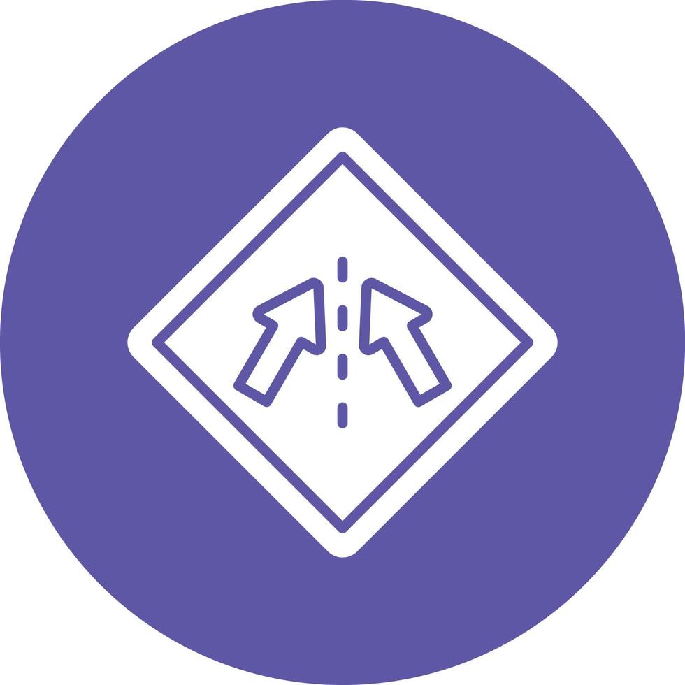 Keep In Lane Icon Style vector