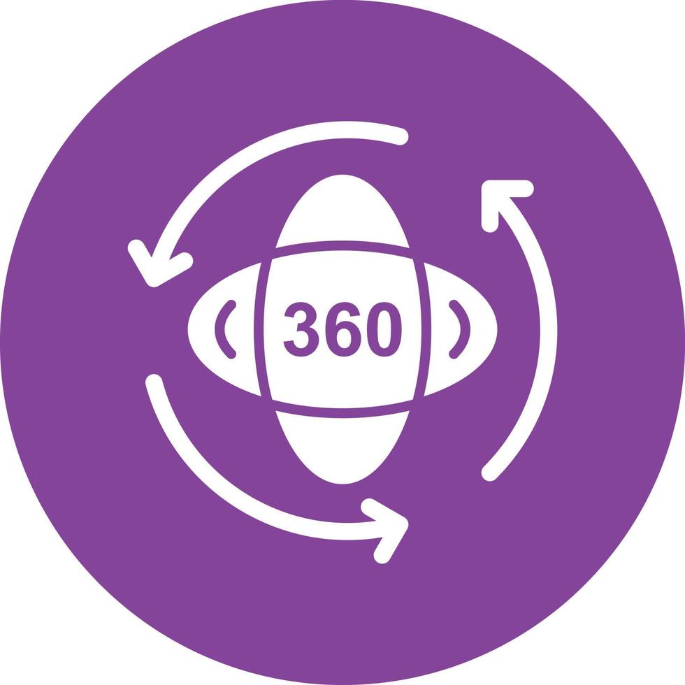 360 Degrees Icon Style vector