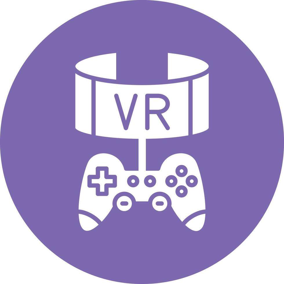 estilo de icono de juego vr vector