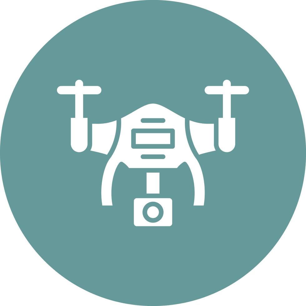 estilo de icono de dron vector