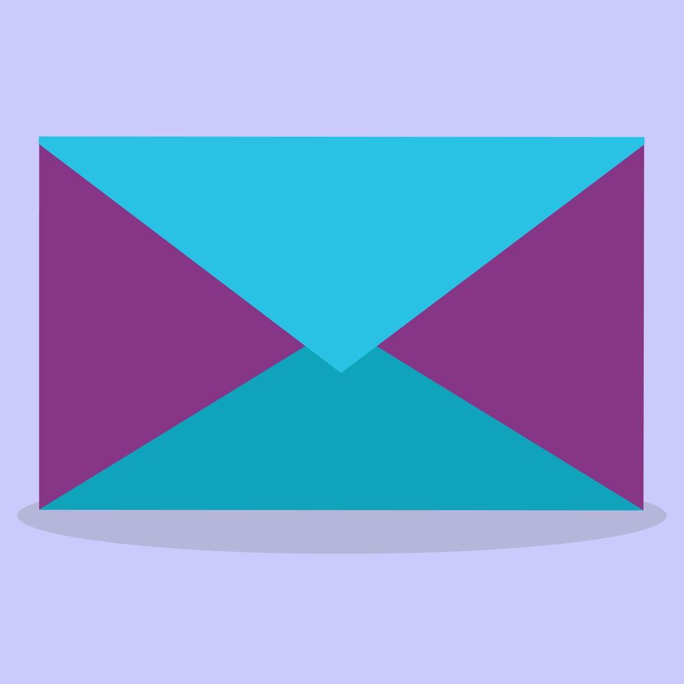 Message envelope or letter envelope. Vector icon of a closed letter for applications and websites. Vector postal envelope.