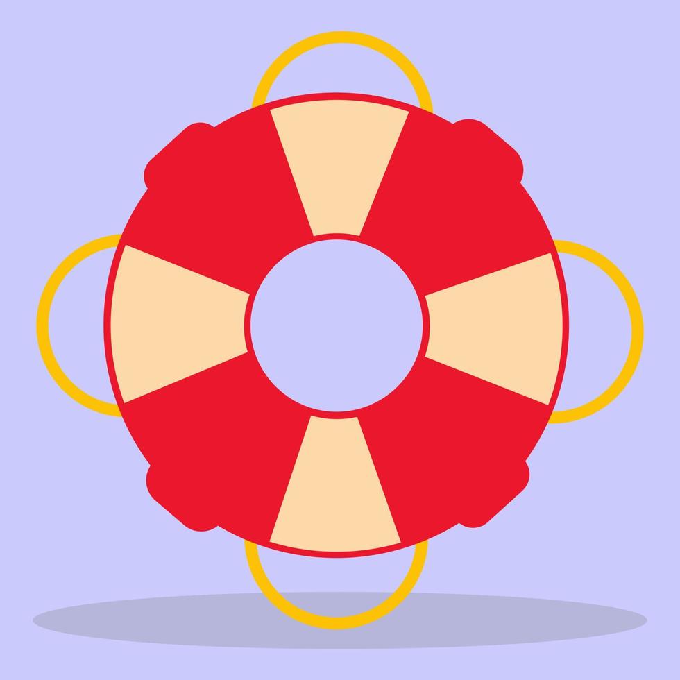A lifeline. A sign of salvation and help. The image is made in a flat style. vector