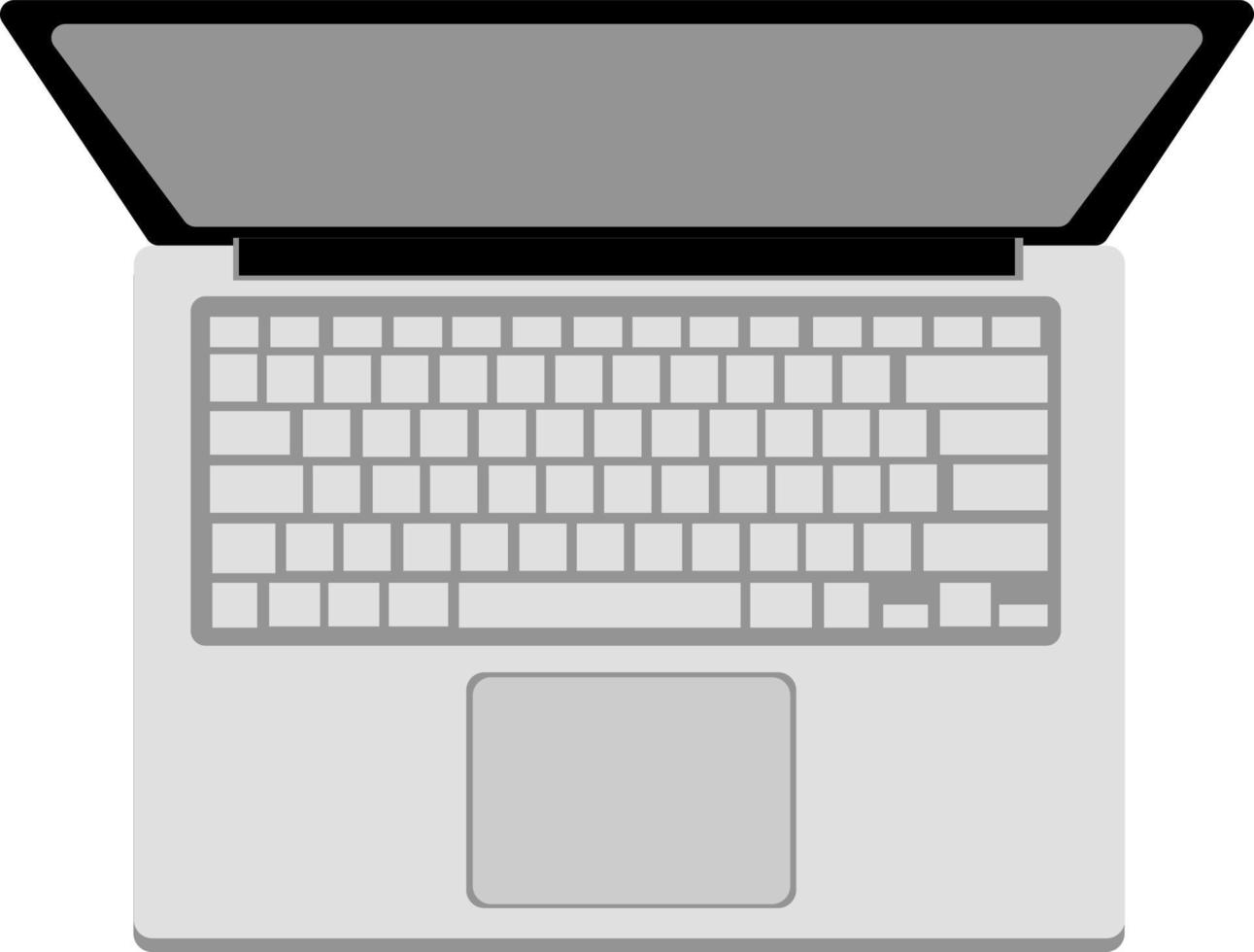 Office, desktop.Laptop layout on an isolated white background. vector