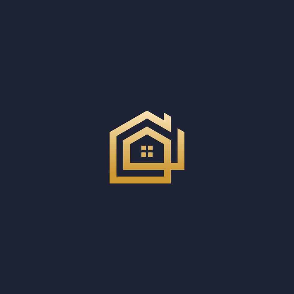 home logo vector icon line illustration