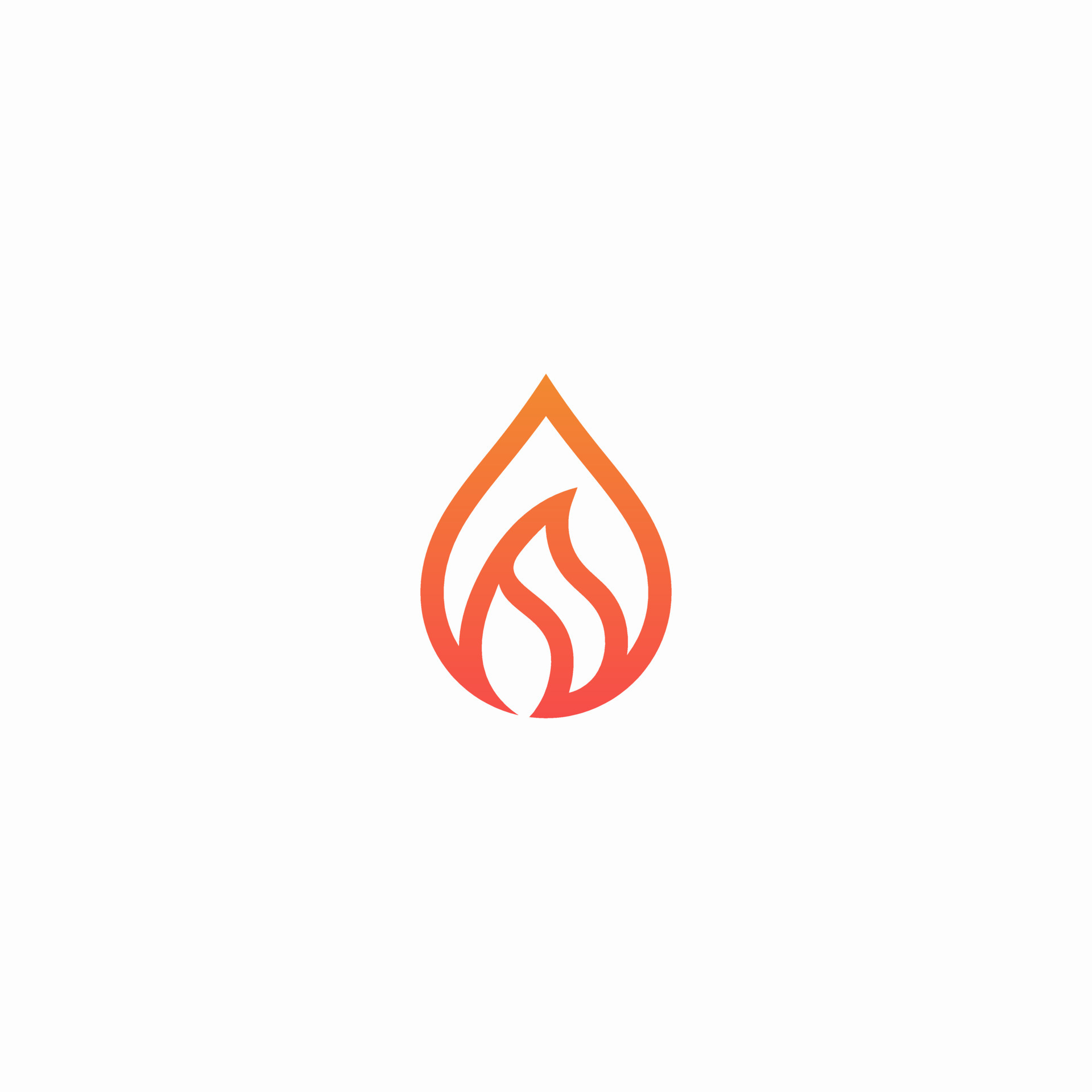 water fire logo vector icon line illustration 6874884 Vector Art at ...