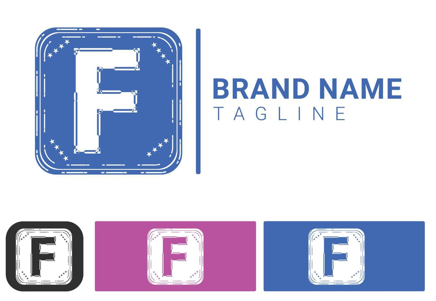 F letter logo and icon design template vector