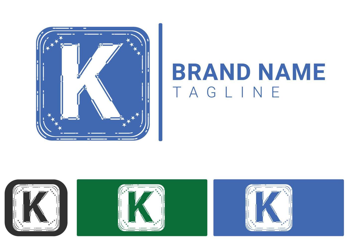 Plantilla de diseño de logotipo e icono de letra k vector
