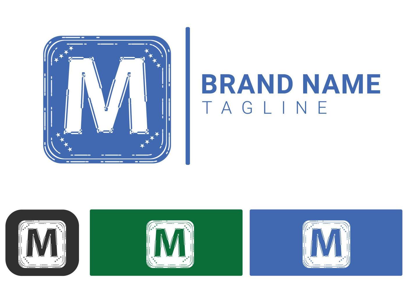 Plantilla de diseño de logotipo e icono de letra m vector