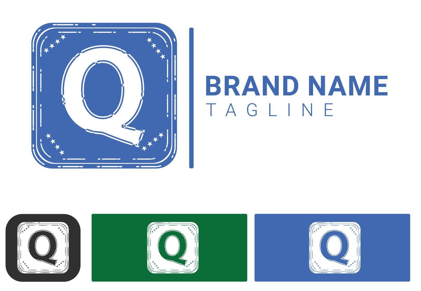 Q letter logo and icon design template vector