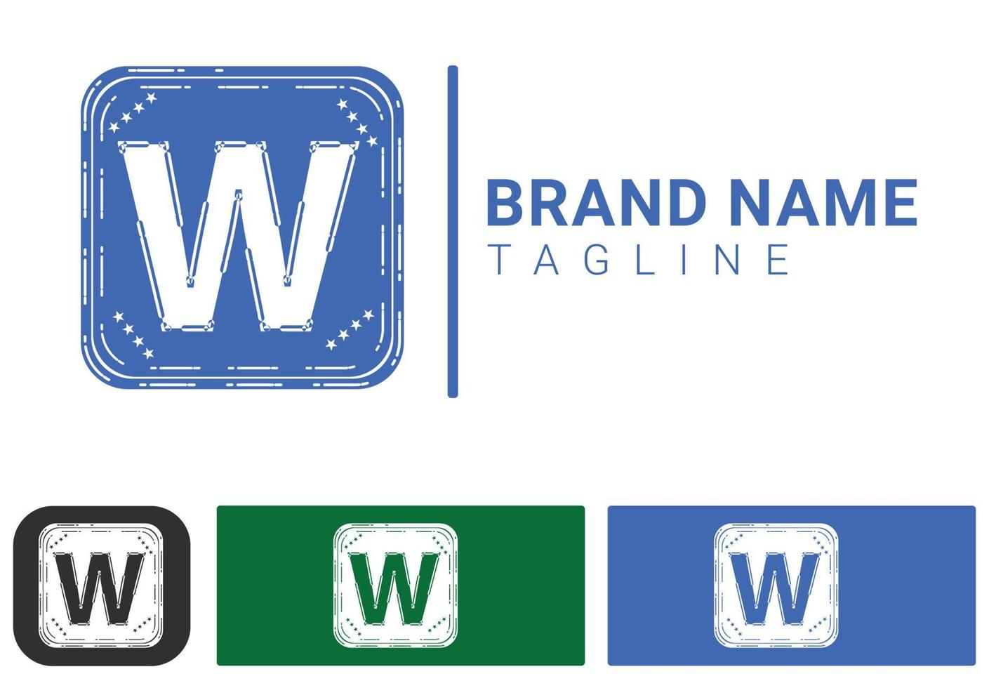 W letter logo and icon design template vector