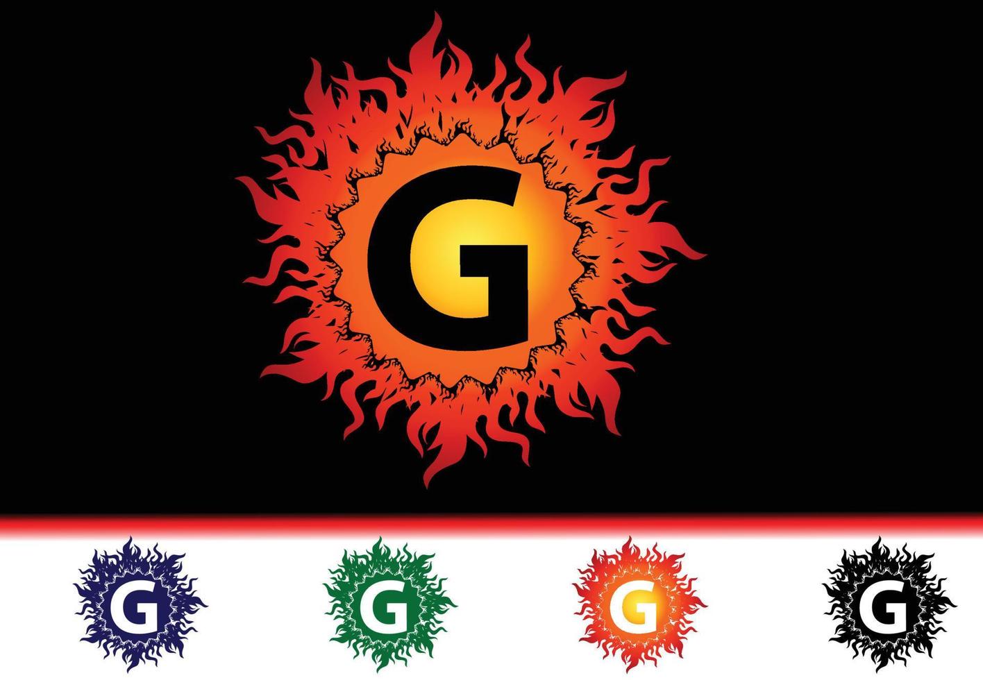 Fire G Letter Logo And Icon Design Template vector