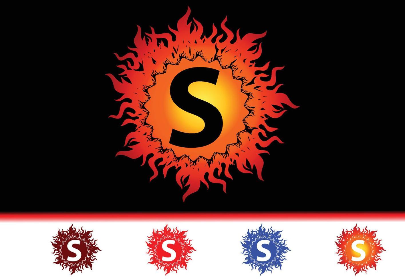 Fire S Letter Logo And Icon Design Template vector